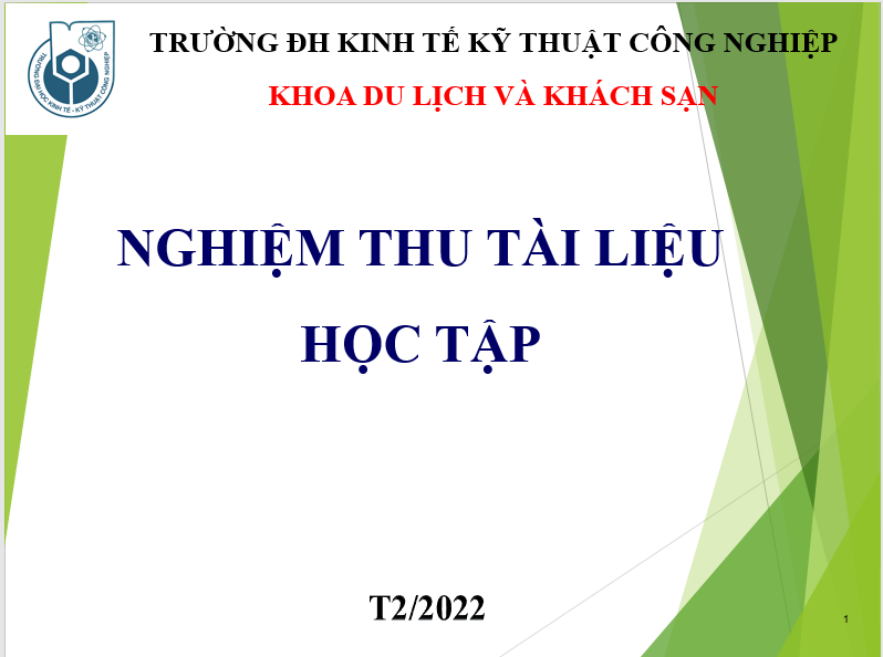 Khoa DL&KS nghiệm thu TLHT T2/2022 - Đợt 1