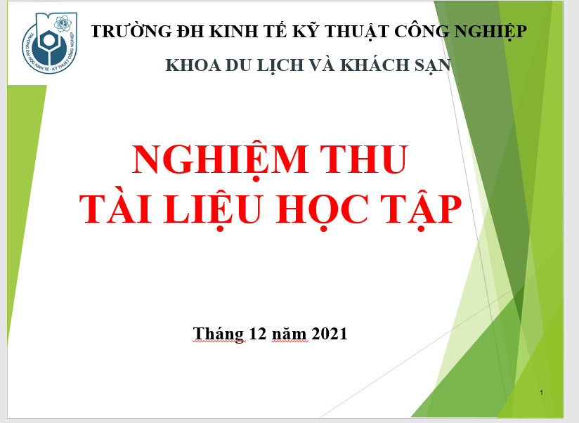 Khoa DLKS tổ chức nghiệm thu TLHT